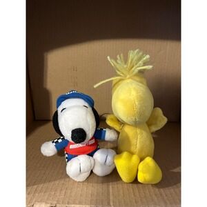 Peanuts Snoopy MetLife Racing and Woodstock Plush Stuffed Animal Set 2023
